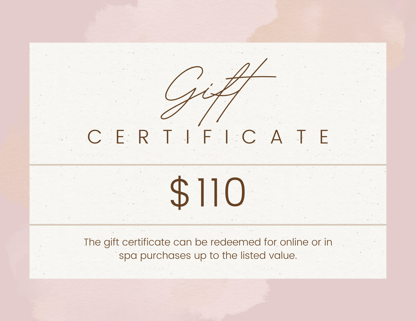 $110 Gift Card